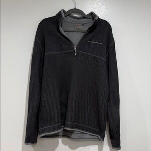Yellowstone Black and Gray Quarter-Zip Pullover